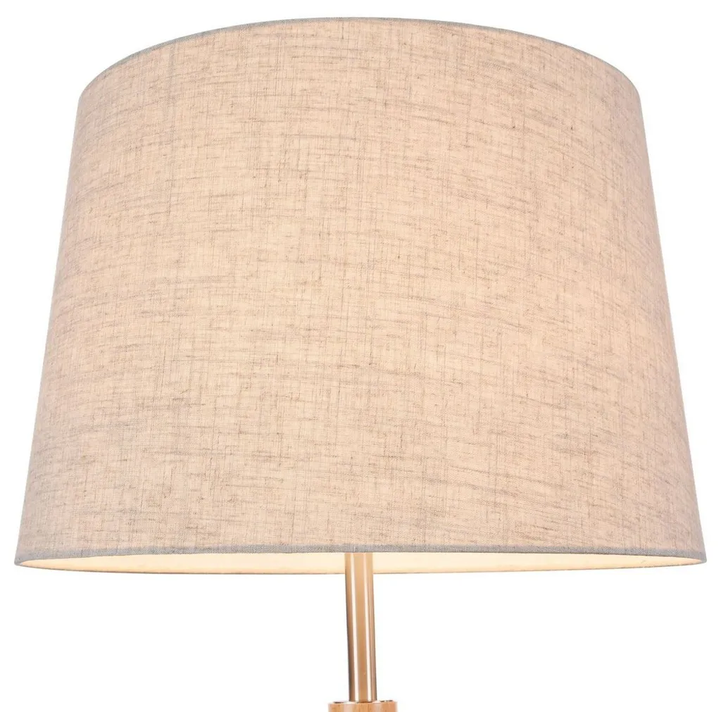 Lampadaire Design 161 cm Marron et Beige en Bois de Qualité Supérieure - 5
