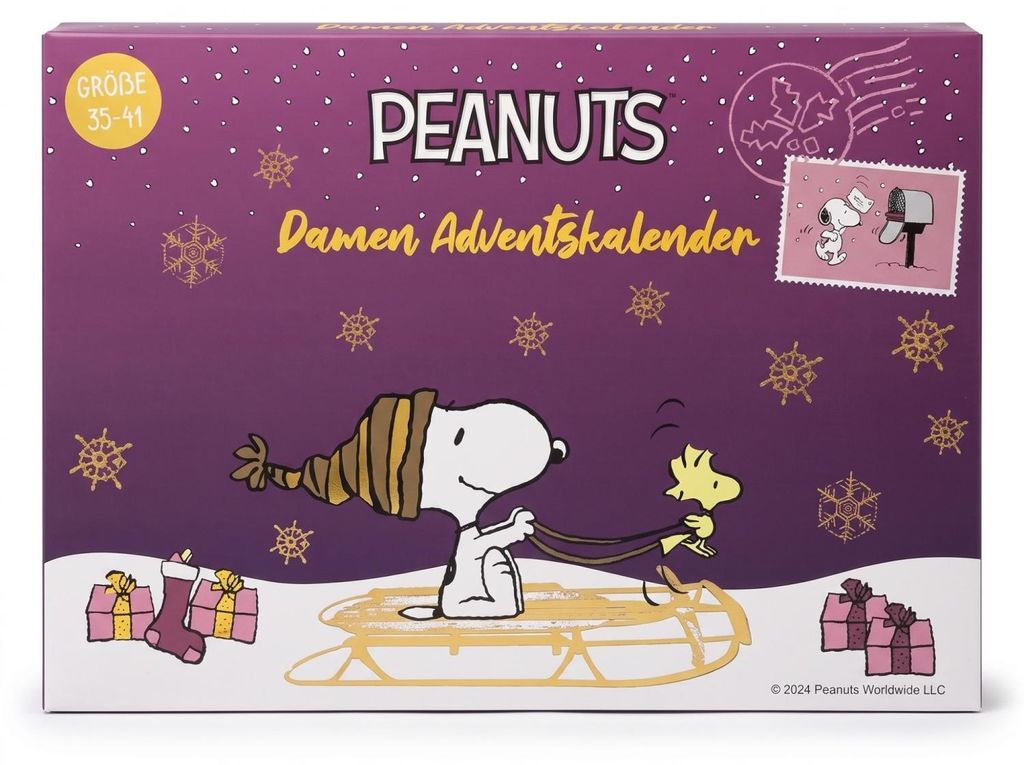 PEANUTS - DAMEN Adventskalender 12 Paar Socken 35-41 ( 6 Produktbild 