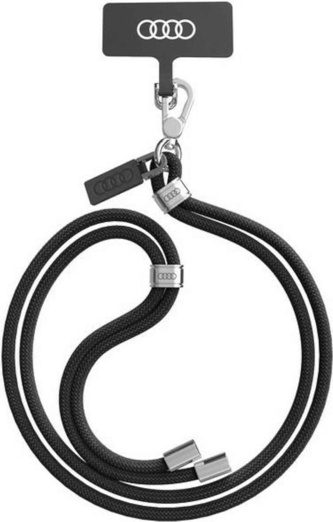 Audi Universal-Telefonband 120cm 6mm Querschläger schwarz AU-CBL6-R8/D1-BK Schutzhülle