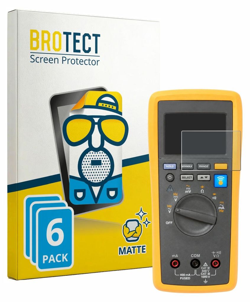 6x BROTECT Schutzfolie für Fluke 3000 FC Displayschutz Displayschutzfolie Folie Matt Entspiegelungsfolie