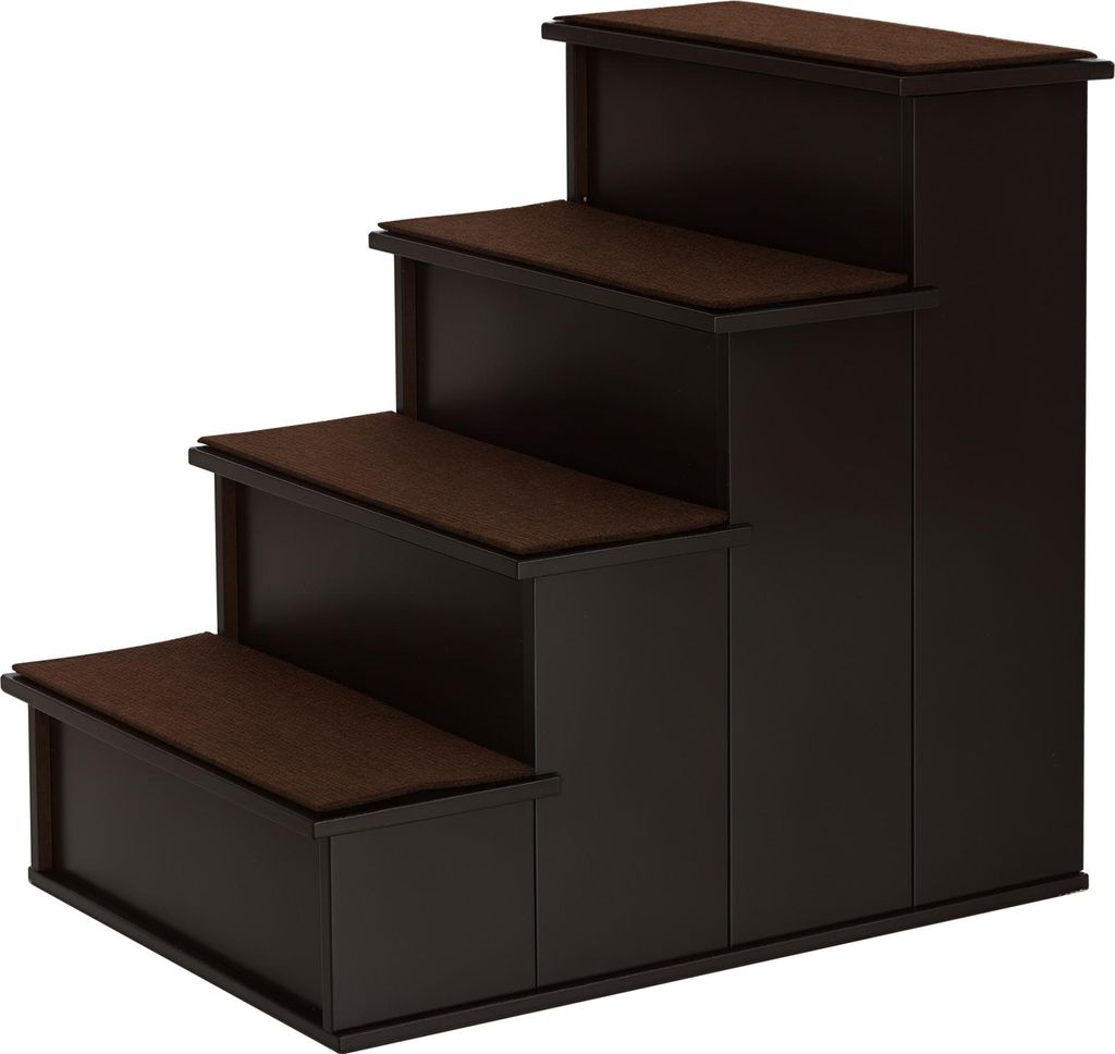PawHut Haustiertreppe Hundetreppe 4-stufige Katzentreppe Produktbild 