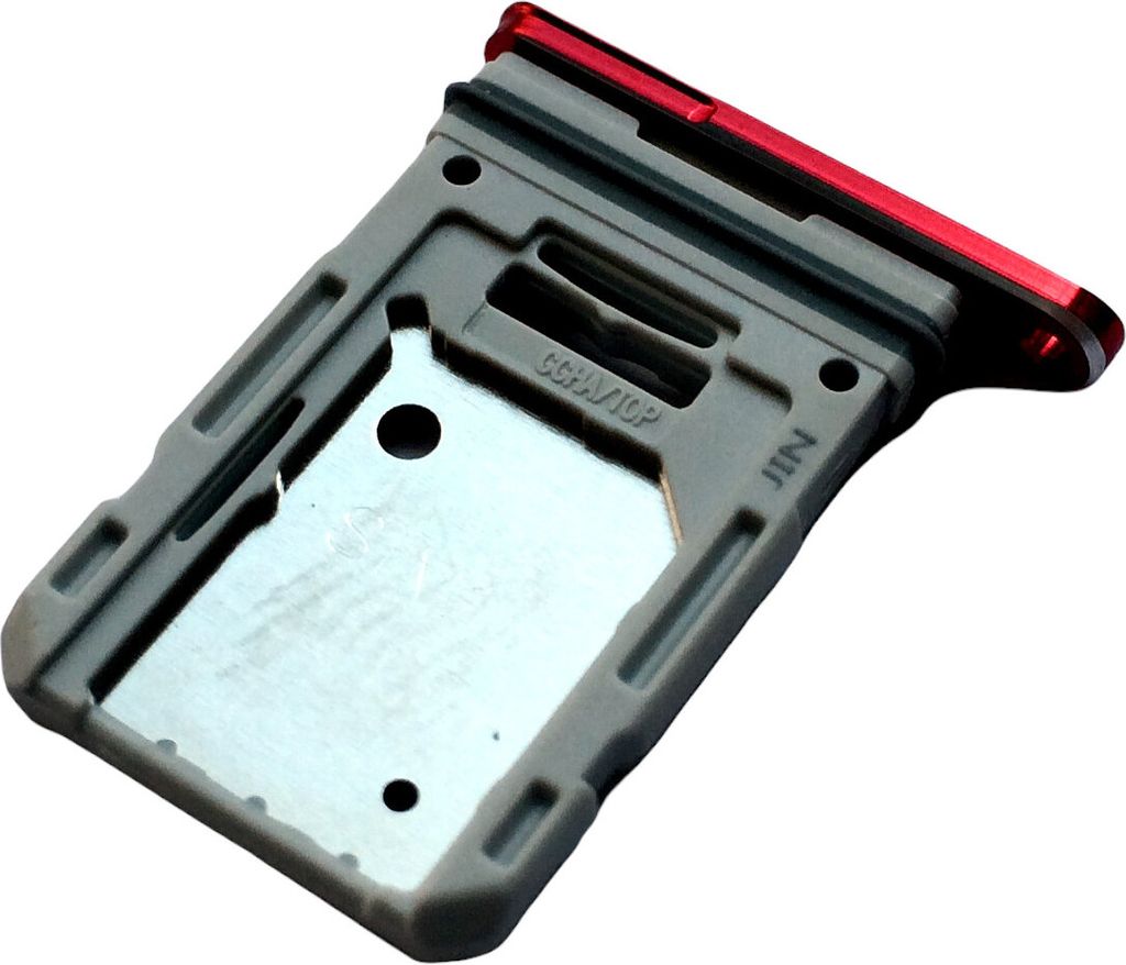 Simkartenhalter und micro-SD Card Fach Hybrid für Samsung Galaxy S20 FE, Original Ersatzteil, Rot
