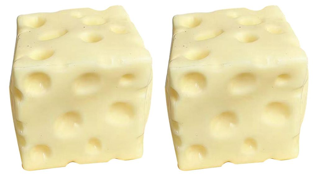 1/2/3 Stück Käse-Quetschspielzeug mit Mehlfüllung, Stressabbau, Käsewürfel, Fidget-Spielzeug, Entspannungshilfe, weicher Stressball, simuliert...