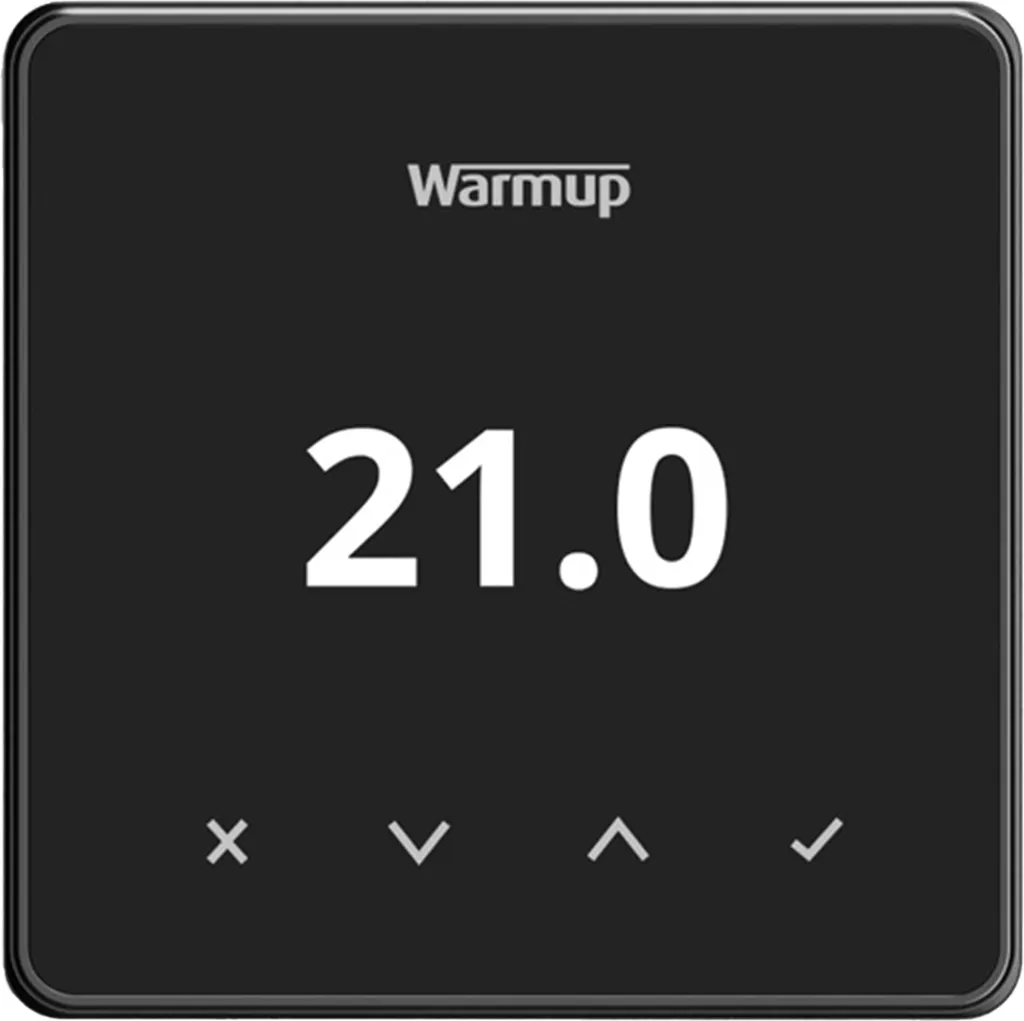 Thermostat intelligent SmartGeo Warmup Element Noir WiFi Programmable