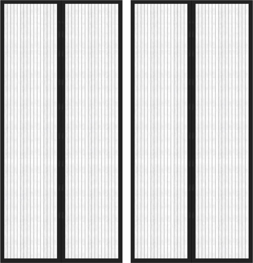 Závěs do dveří proti hmyzu magnetický černý 210 x 90 cm Obrázek produktu 