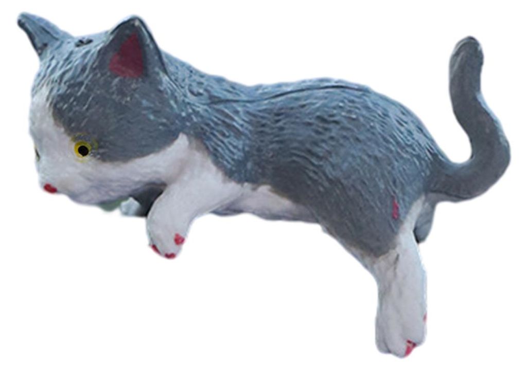 Niedliche Katzenfigur als Computermonitor-Dekoration, Mini-Katzenornament aus Kunstharz, Auto-Armaturenbrett-Dekoration für Zuhause, Büro, Schrei...