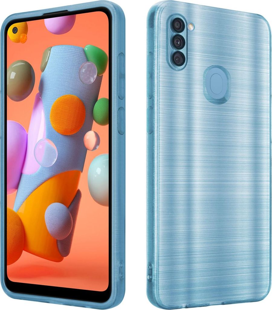 Cadorabo Hülle für Samsung Galaxy A11 / M11 Schutz Hülle in Türkis Handyhülle TPU Silikon Etui Case
