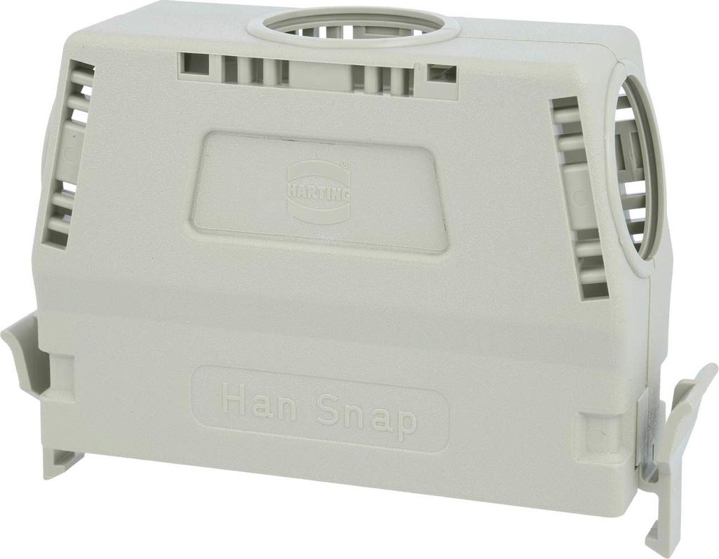 HARTING Snap Schalengehäuse Baugröße 24B, Oberteil Version 1 mit Zugentlastung mittels Kabelbinder passend für alle