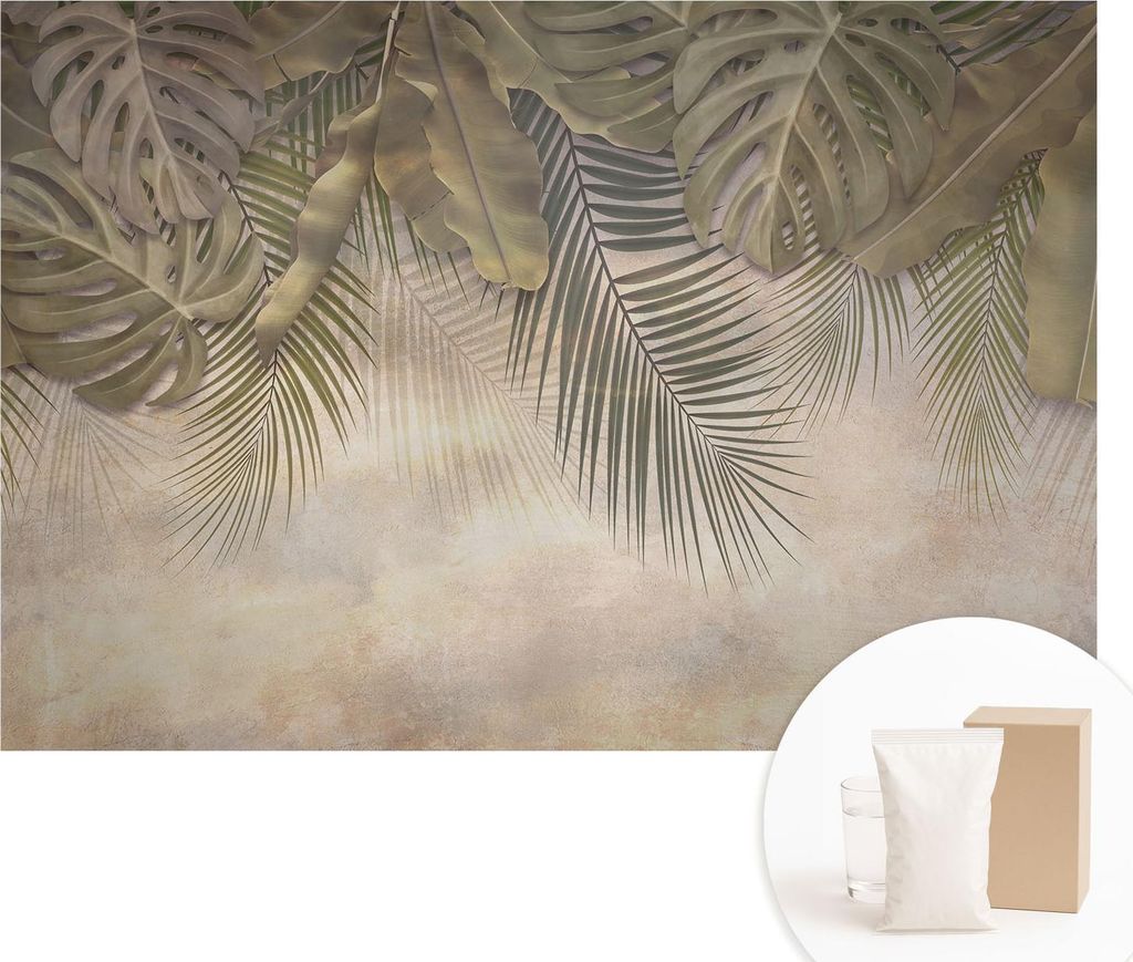 Fototapete - Wandbilder für Wohnzimmer - 152x104 cm - Dekorative Wandfolie - Modernes Design für Wanddekoration - Tapeten für Innenräume - Trop...