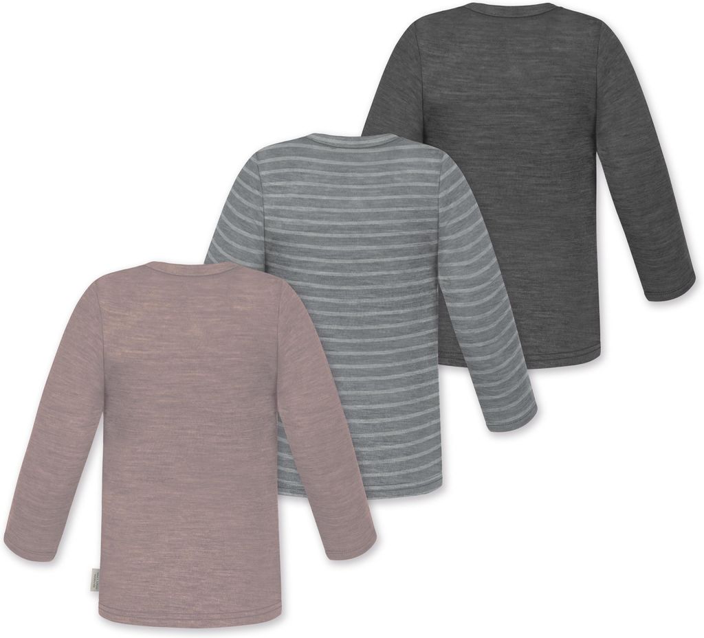 normani 3er Pack Baby Merino Longsleeve
