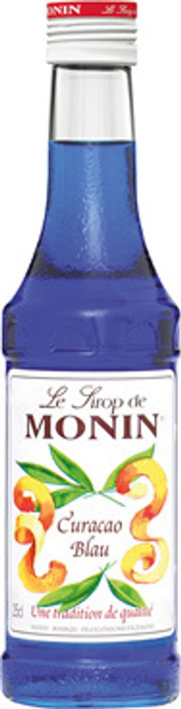 Monin Sirup Blue Curacao Glas - 6 x 0,25 l