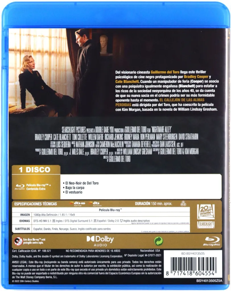 Nightmare Alley Blu-ray Version Originale - Qualité Image Haute Définition - 2