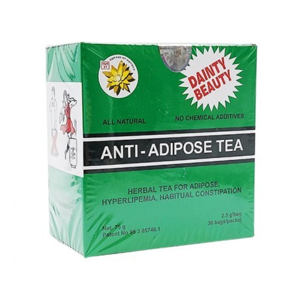 A green box of herbal tea.