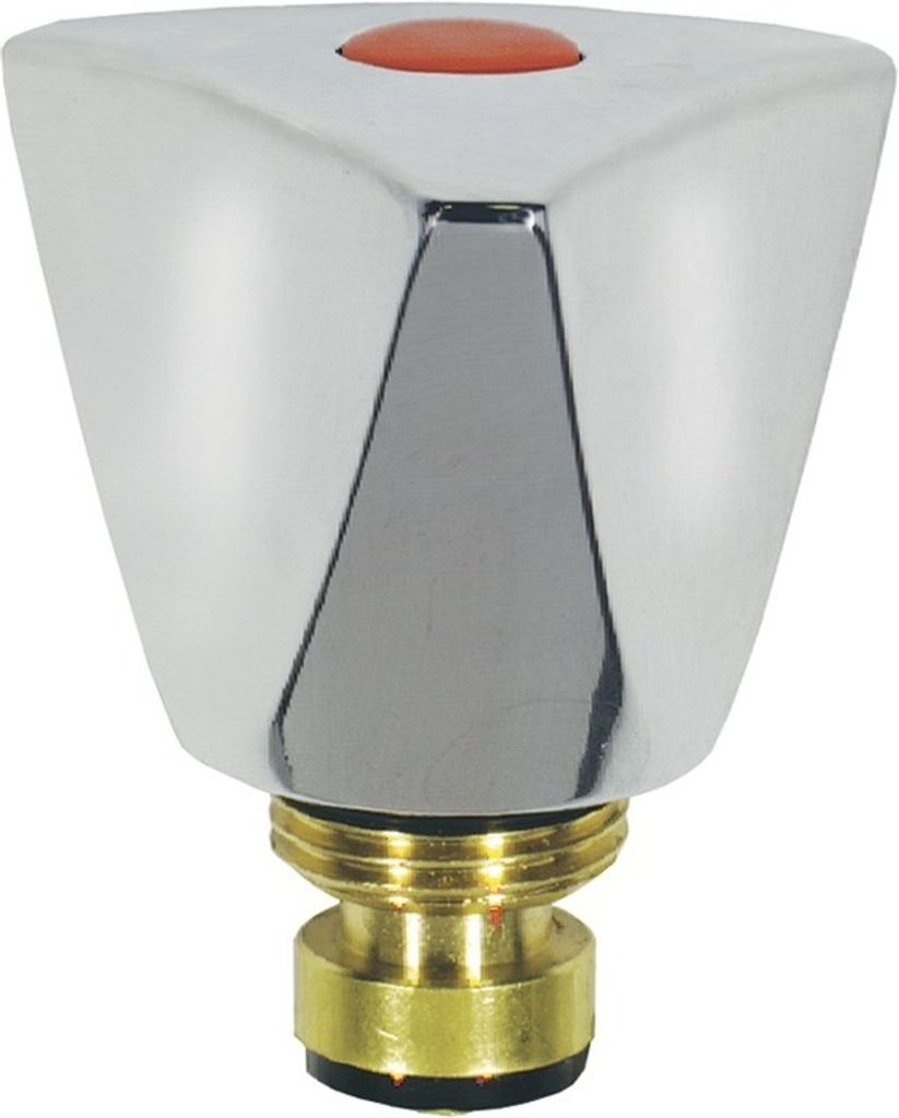 Knebel 3/8" mit Innenoberteil Warmwasser rot