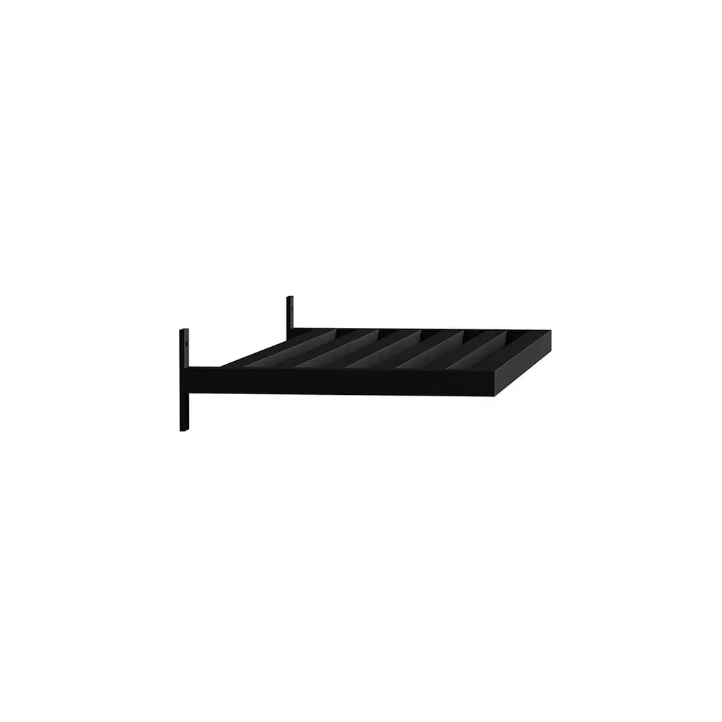 Tablette de chevet suspendue noire Caen pour tête de lit murale