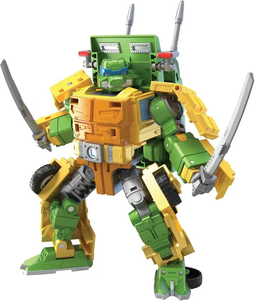 Transformers Party Wallop TMNT avec 4 Têtes de Tortues Interchangeables