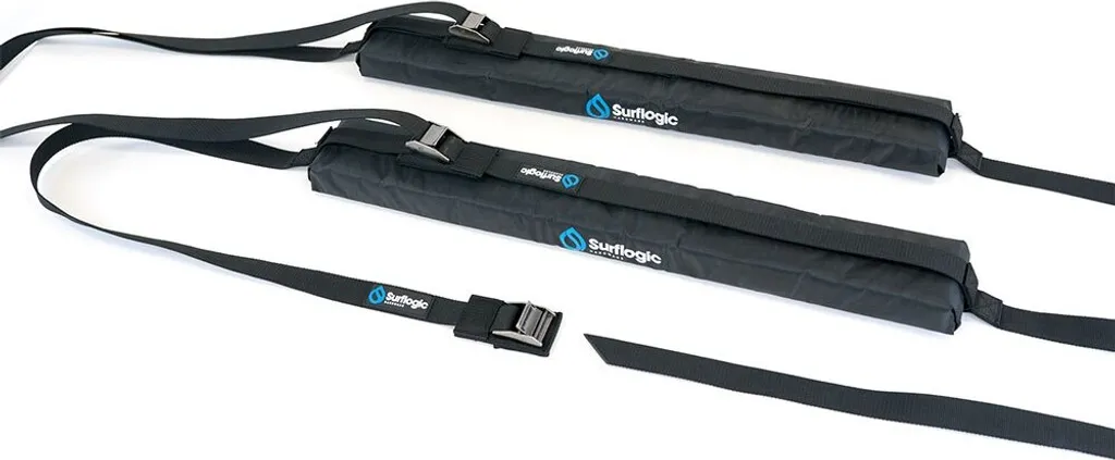 Barres de toit souples Surflogic 70 cm pour surf et longboard - Noir