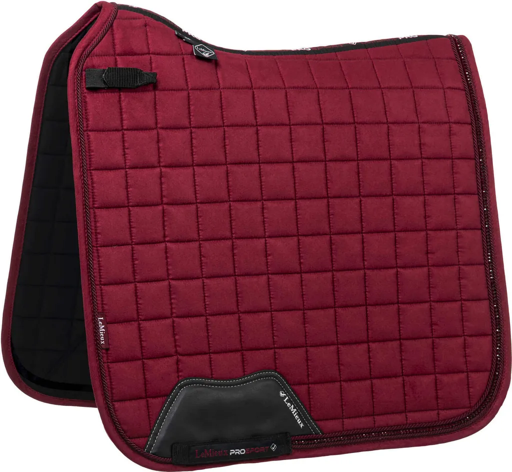 Équipement de Dressage LeMieux LMX Diamante Square Burgundy pour Concours L