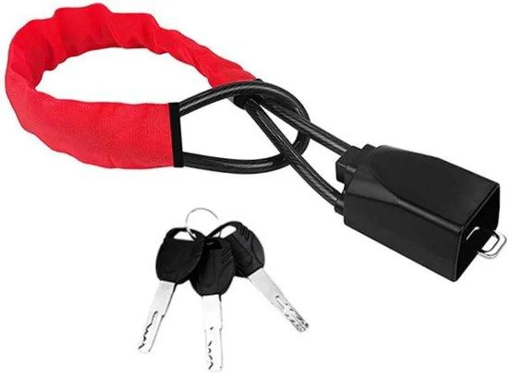 Antivol de volant robuste en acier rouge - Compatible tous véhicules 4x4