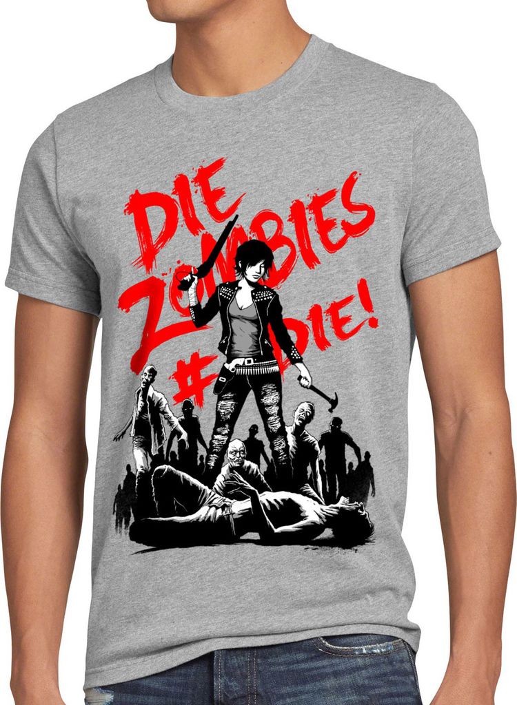 style3 Die Zombie Herren T-Shirt walking horror dixon the halloween dead
