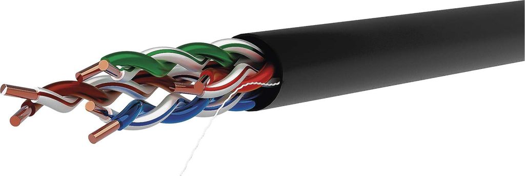 EMOS UTP Netzwerkkabel CAT 5e, 100m, PE, CAT5e-Patchkabel UTP, Gigabit LAN Kabel, ungeschirmtes Ethernet Kabel, für Aussenbereich , S9142