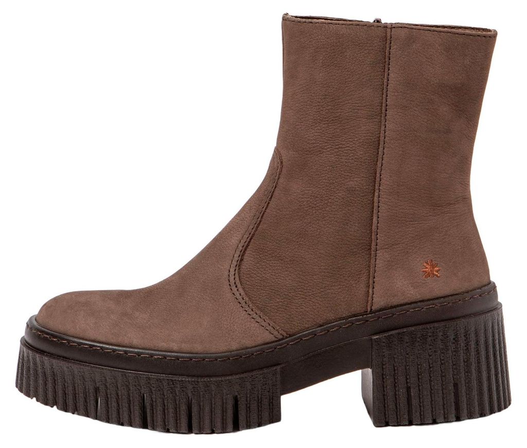 Art Stiefeletten mit Absatz Damen 1374 NOBUCK BROWN/YORK Farbe Braun