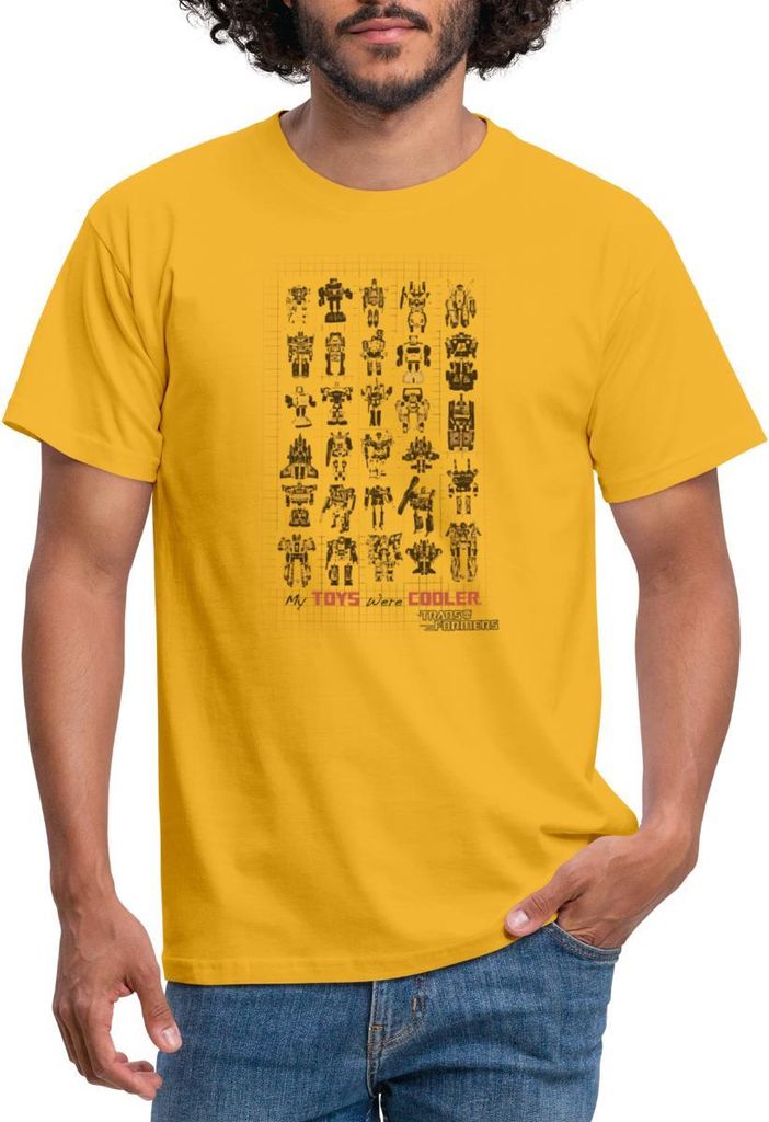 Spreadshirt Transformers G1 My Toys Were Cooler Retro 80er Männer T-Shirt, 4XL, Gelb