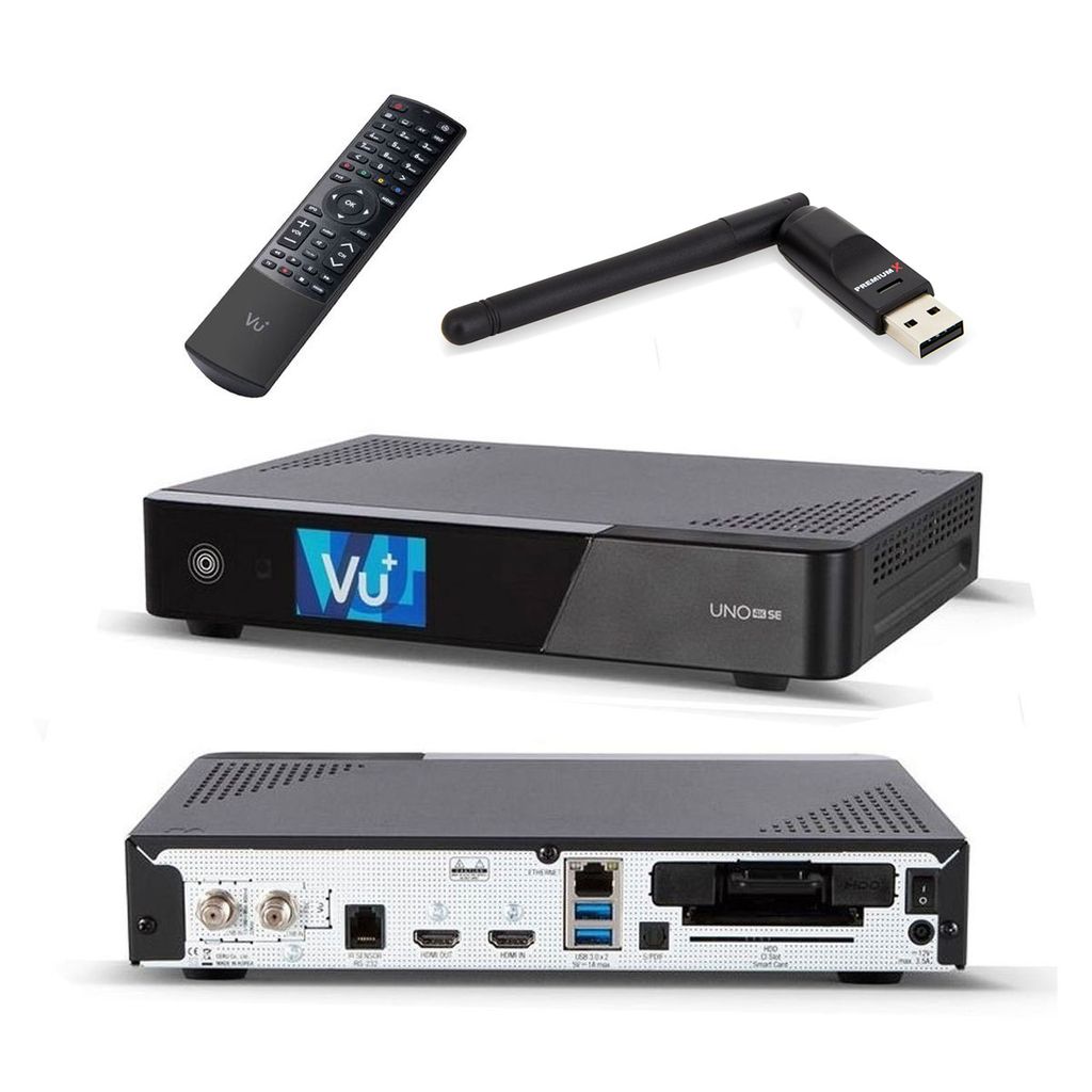 1x DVB-C/T2 Dual Tuner 8 TB HDD Linux Receiver UHD 2160p VU Ultimo 4K 1x DVB-S2 FBC Twin 