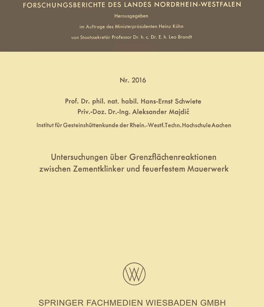 Untersuchungen über Grenzflächenreaktionen zwischen Zementklinker und feuerfestem Mauerwerk