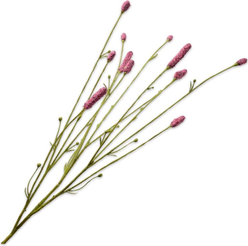 Silk-ka Künstliche Blumen, Seidenblumen, Pimpernel-Zweig, rosa-rot, 84 cm, pro 2 Stück