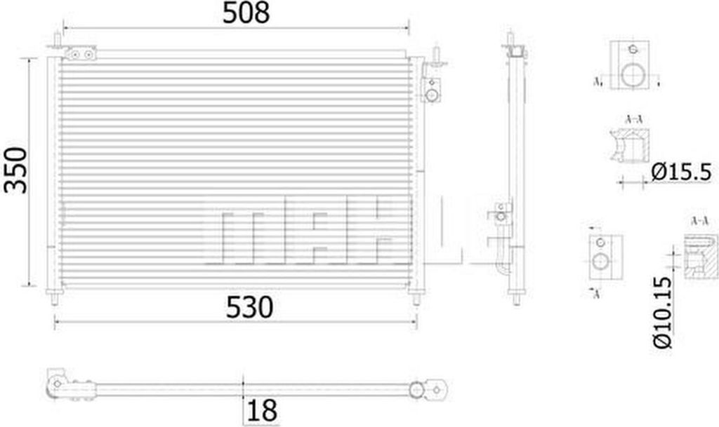 MAHLE AC 910 000S Kondensator Klimaanlage Klimakondensator Produktbild 