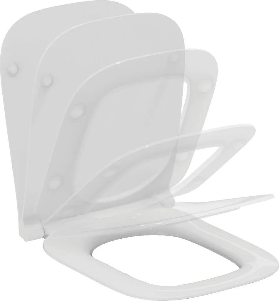 Ideal Standard i.life B Siège WC, Sandwich, Blanc, T500201, T500201