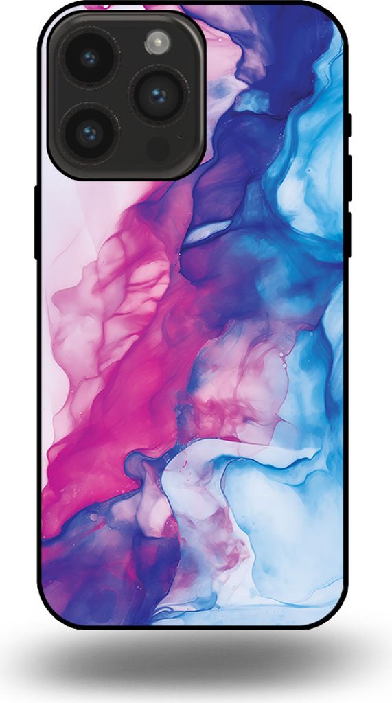 Smartphonica Telefon Fall geeignet für iPhone 14 Pro Max mit rosa blauen Marmor Print - TPU Backcover Fall Rose Blue Marble Design