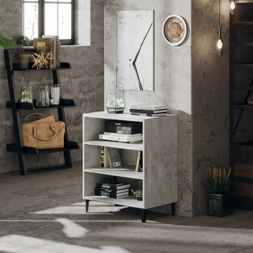 vidaXL Credenza grigio cemento 57x35x70 cm materiale a base di legno