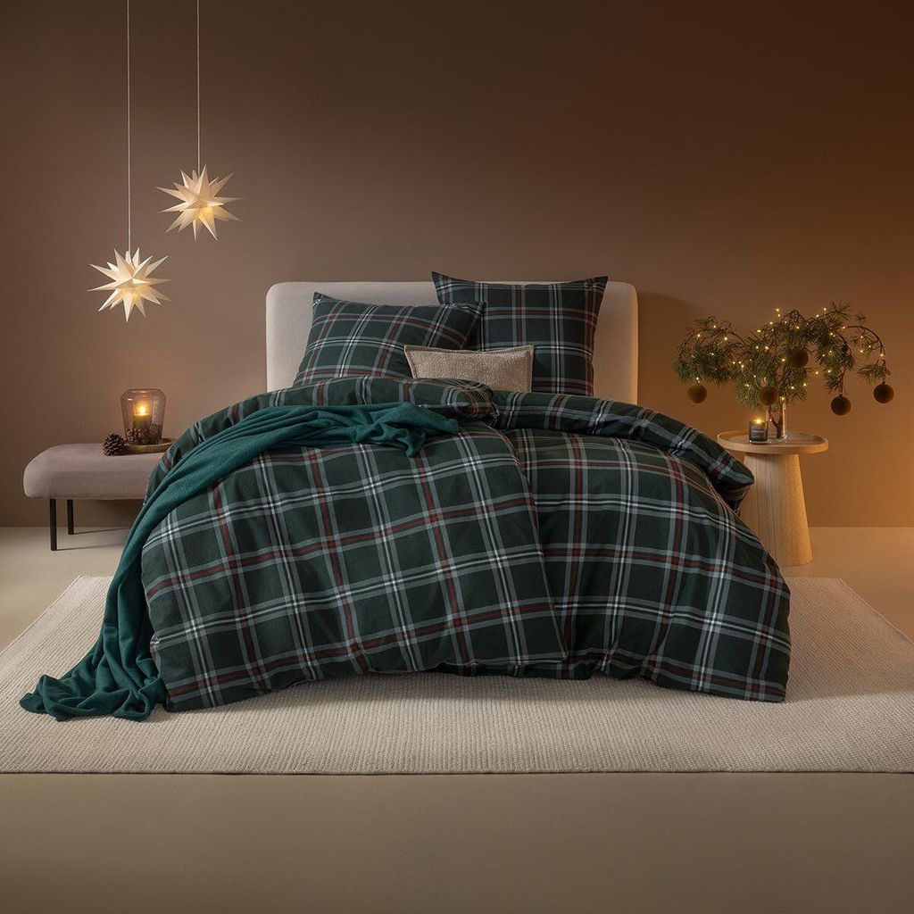 Estella Kuschelflanell Bettwäsche Harry tanne 135x200 cm + Produktbild 