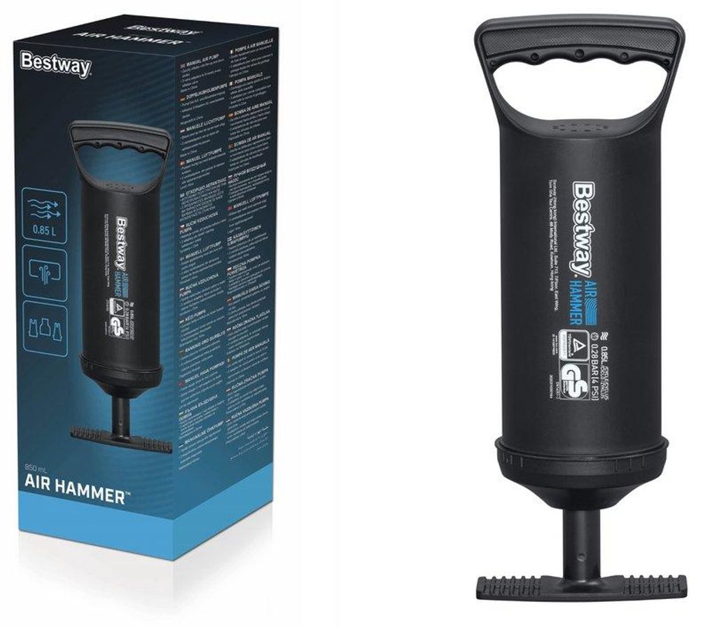 Bestway 62002 / 24, Rušní pumpička, Míč, Nafukování, Černá, Obrázek produktu 