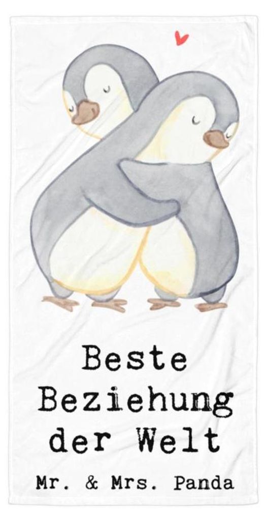Mr. & Mrs. Panda Handtuch Pinguin Beste Beziehung der Welt Produktbild 