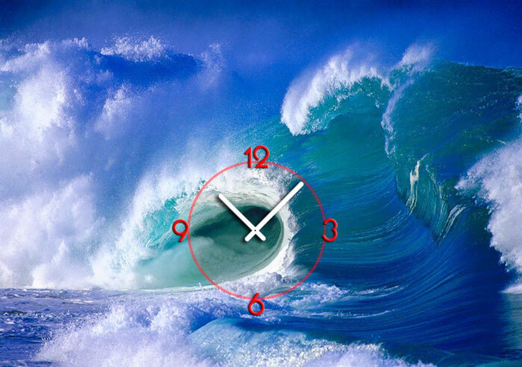 6026 Dixtime Designer Wanduhr, Wanduhren, Moderne Wohnraumuhr 70cm x 100cm