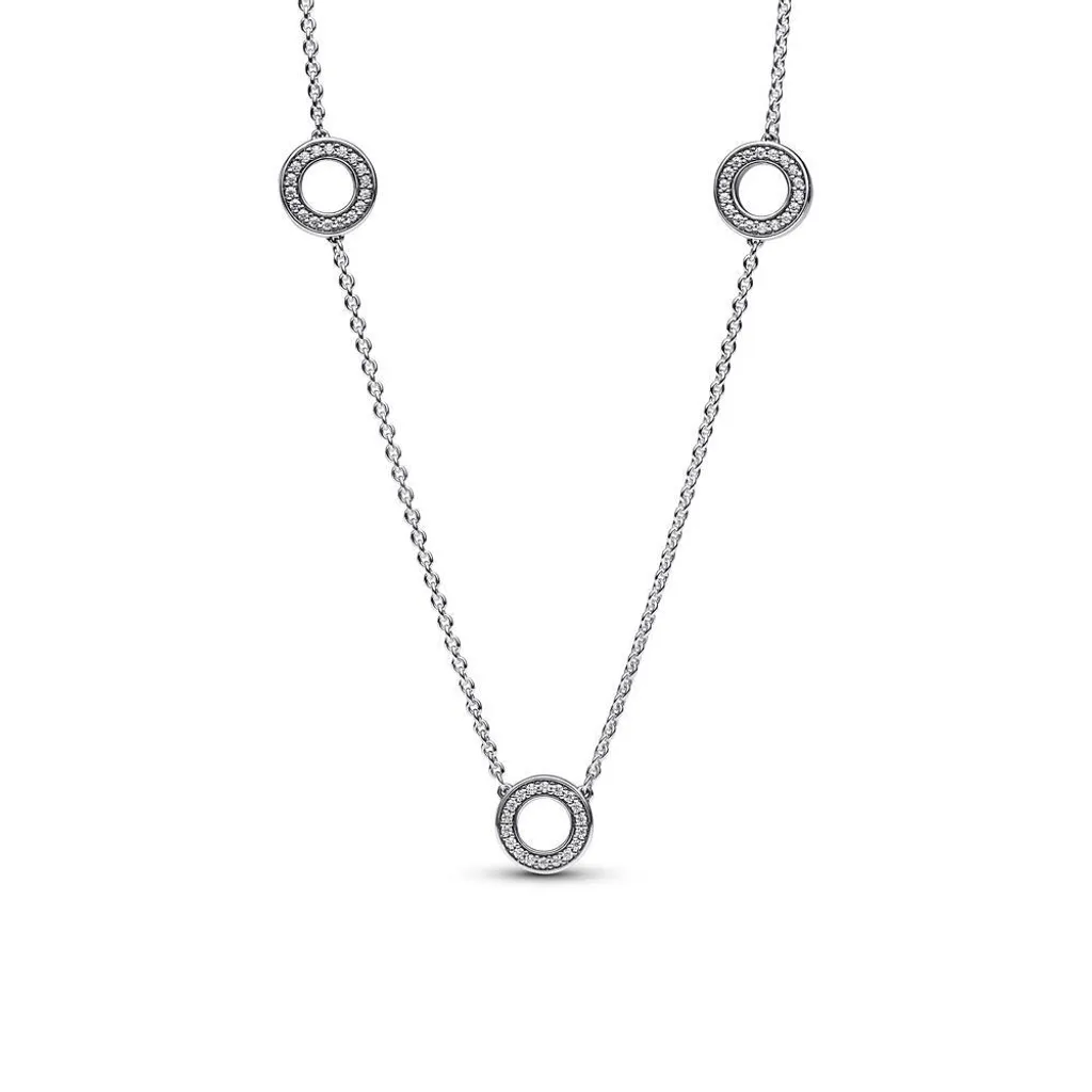 Cadeau Idéal Collier Pandora Timeless Cercles en Argent pour Anniversaire