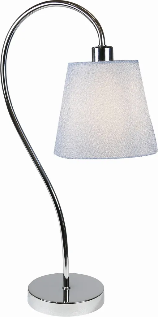 Lampe en métal chromé argenté LUK 46 cm IP20 chic pour salon et bureau