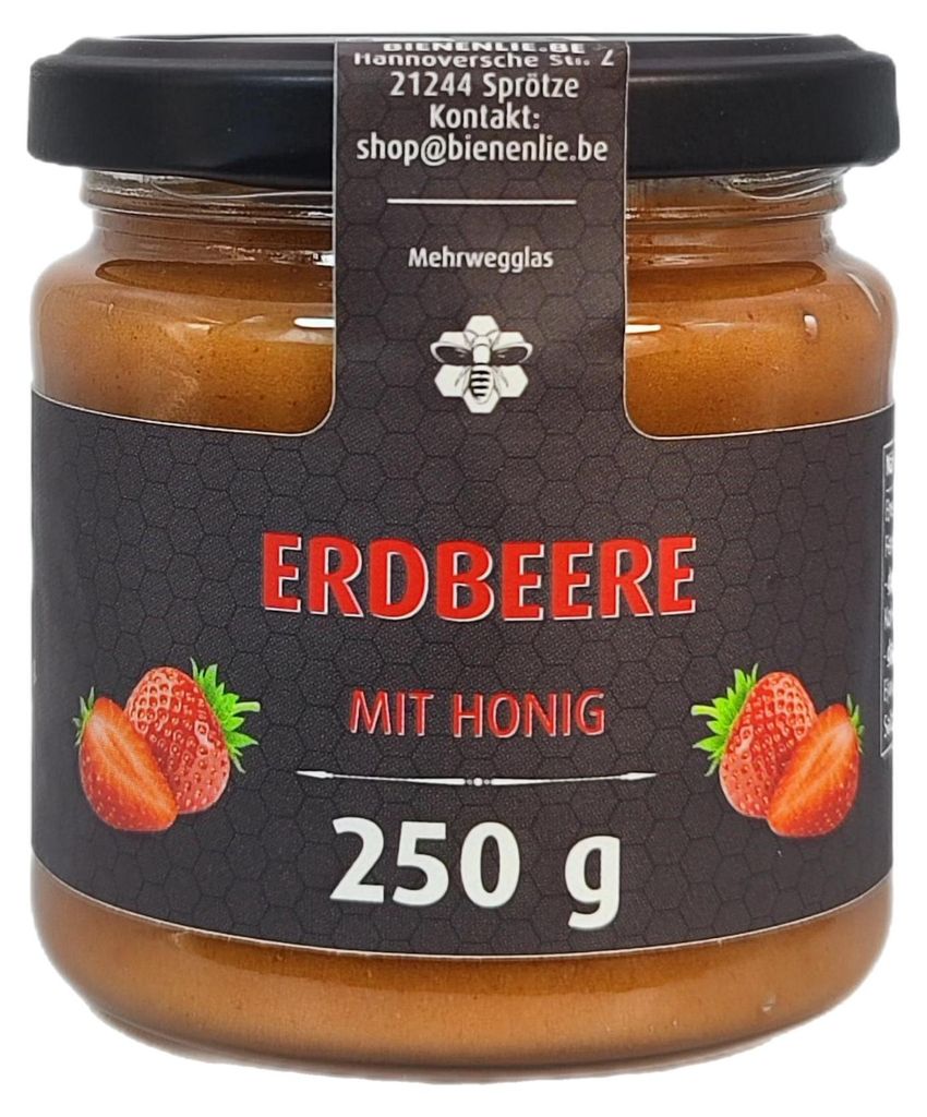 Erdbeere mit Honig Honigsüßer aufstrich mit natürlicher Frucht