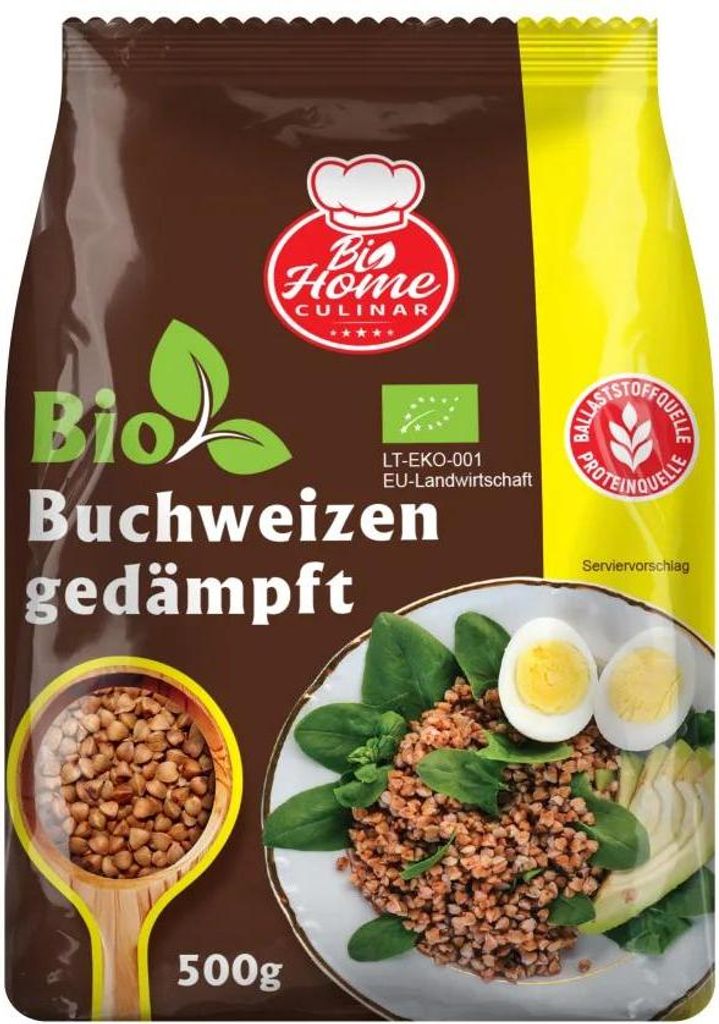 Home Culinar  Buchweizen gedämpft (DE-ÖKO-006) 500g Produktbild 