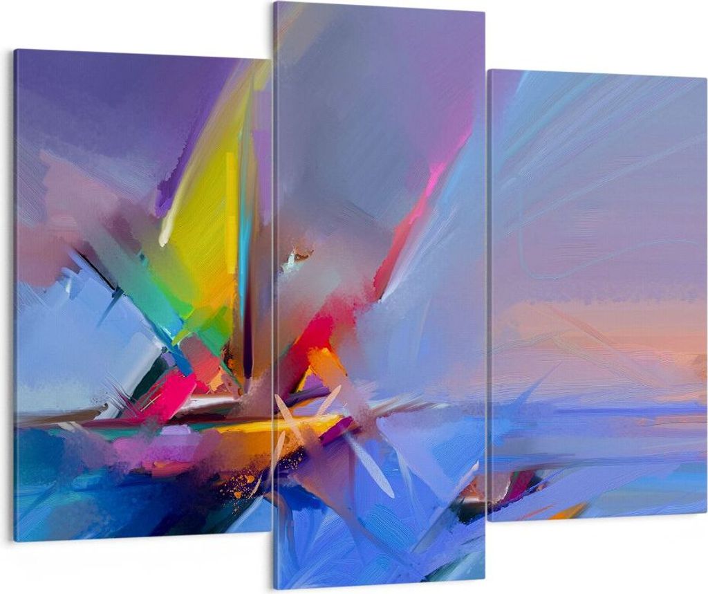 Bild auf Leinwand - Leinwandbild - Abstraktion modern - 130x100cm - Wand Bild - Wanddeko - Leinwanddruck - Bilder - Kunstdruck - Wanddekoration - L...