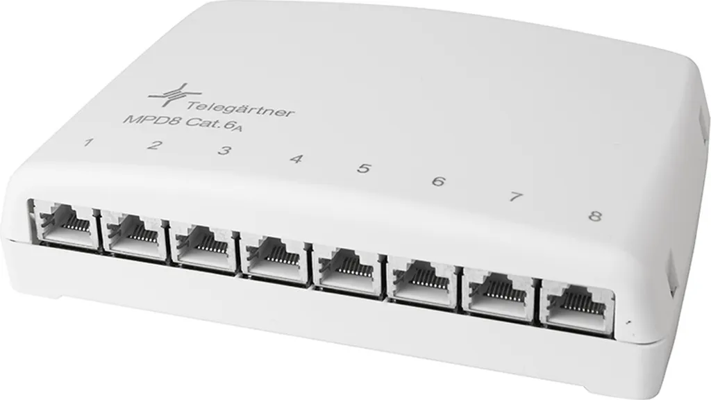Mini répartiteur de données Cat.6A Telegärtner pour montage TH35 AP