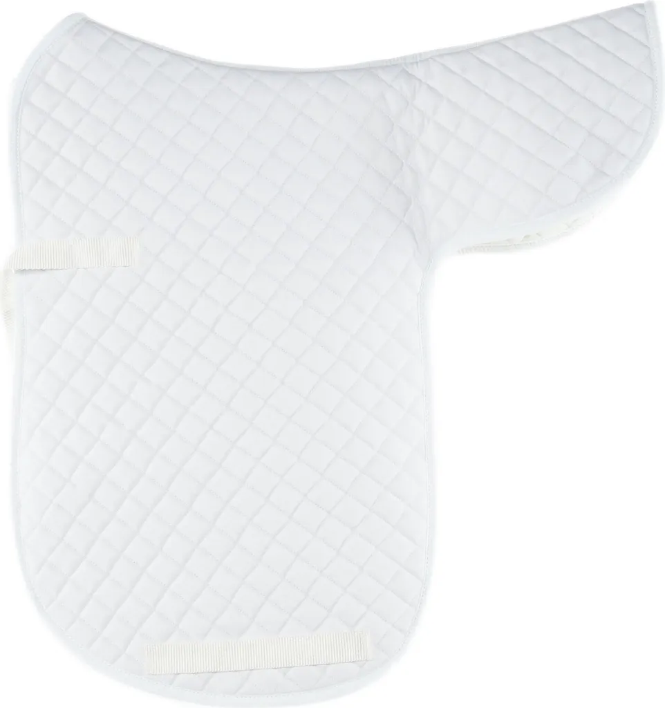 Tapis de selle Kieffer en lin blanc taille DR pour dressage classique