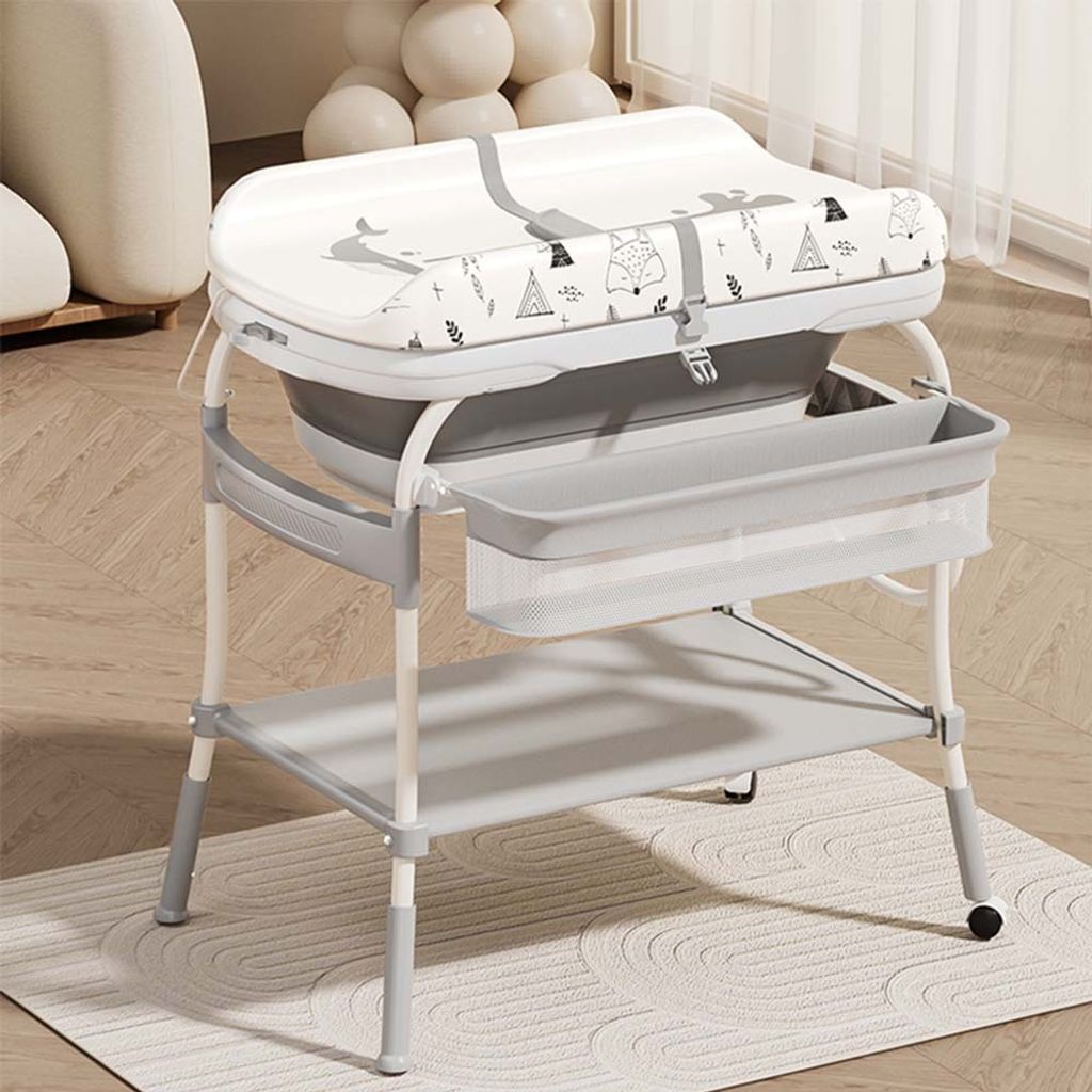 Baninni Table à langer 2 en 1 avec baignoire Ramona Gris Image du produit 