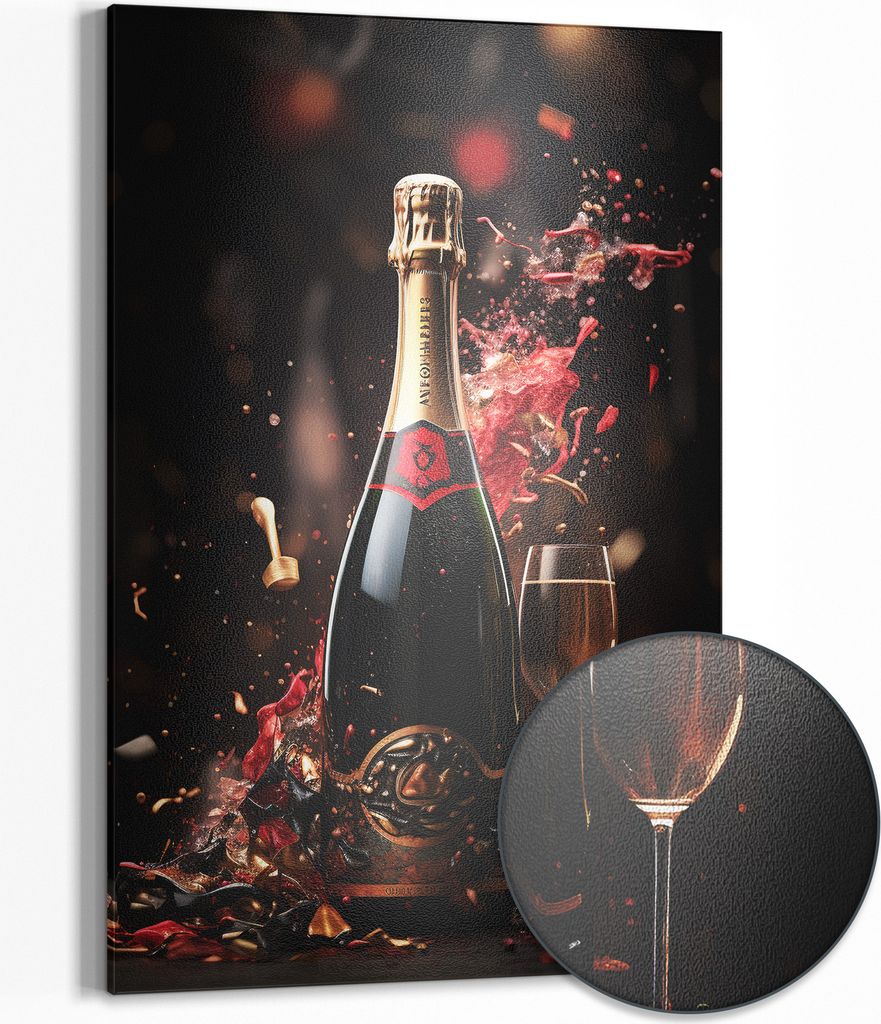 DEQOART Magnettafel Metall 60x90 cm ' Spritzigkeit' Whiteboard Pinnwand Büro