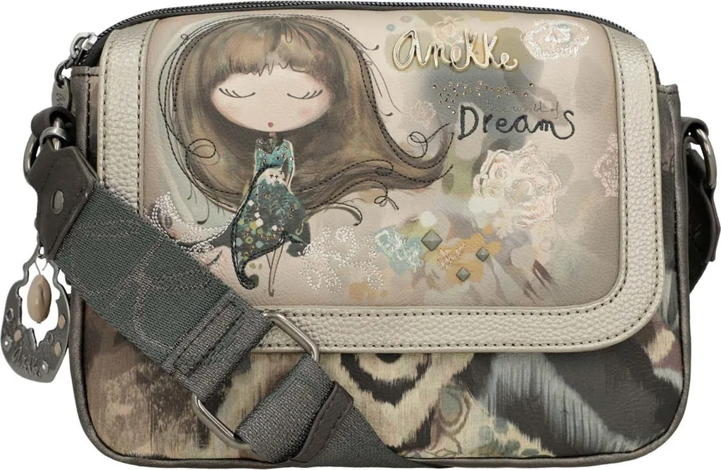 Anekke borsa a tracolla Real Oval Flap-Crossbody Bag Multicolor multicolore - 8