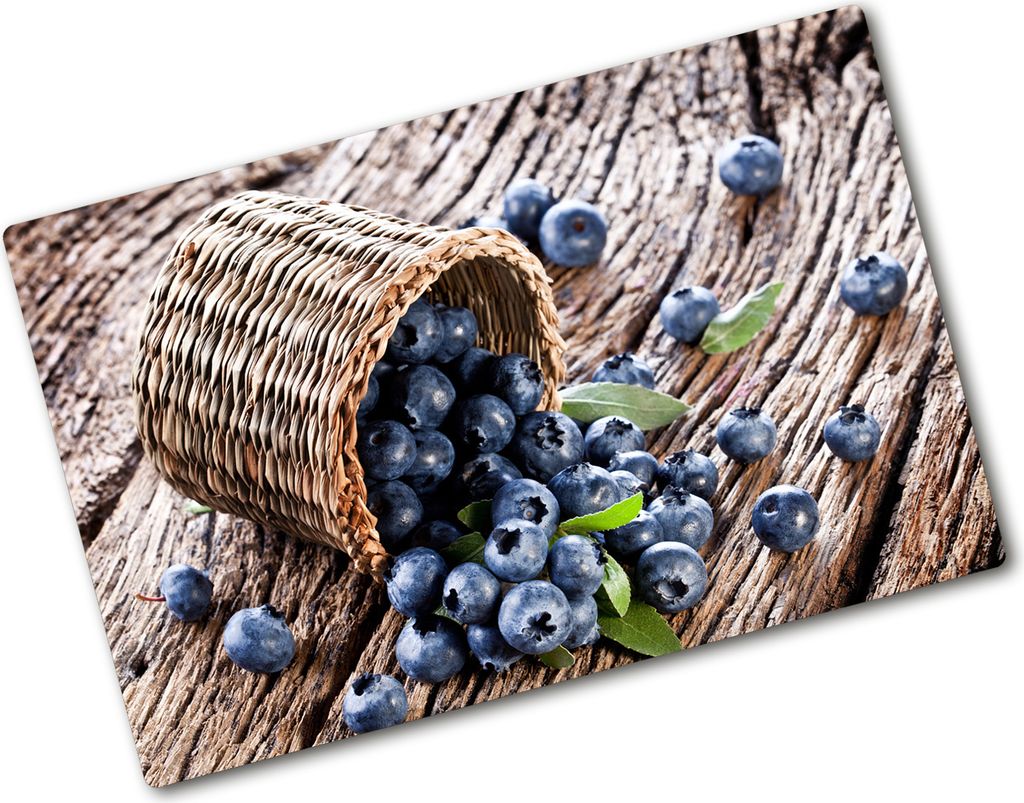 Tulup Glas Herdabdeckplatte - 80x52 cm - Glaskeramikkochfeld-Abdeckung Spritzschutz Glasabdeckplatte - Einteilig - Essen & Getränke - Blaubeeren K...