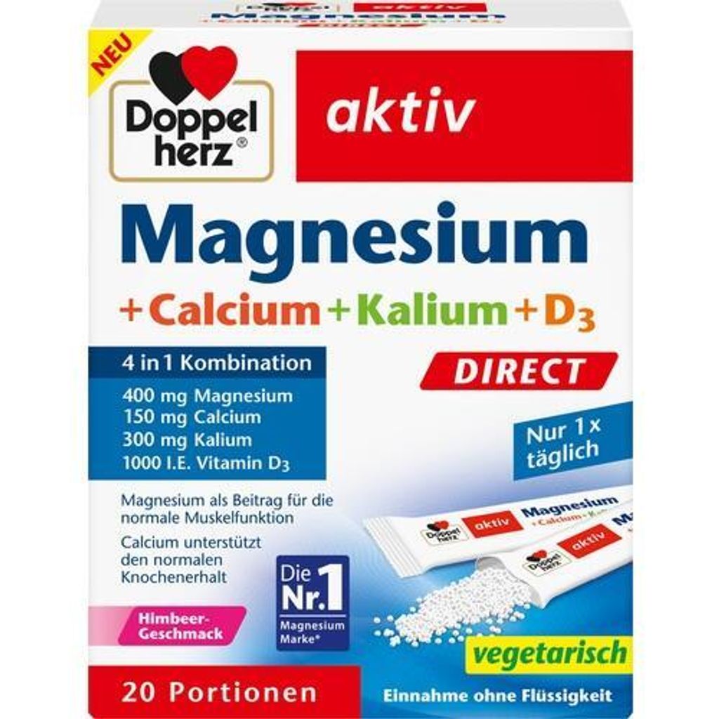 Doppelherz Magnesio+Calcio+Potasio+Vitamina D3, comprimidos Imagen del producto 